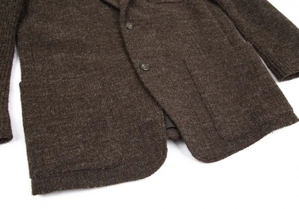 ISSEY MIYAKE MEN Rib Sleeve Wool Jacket K-85755_010