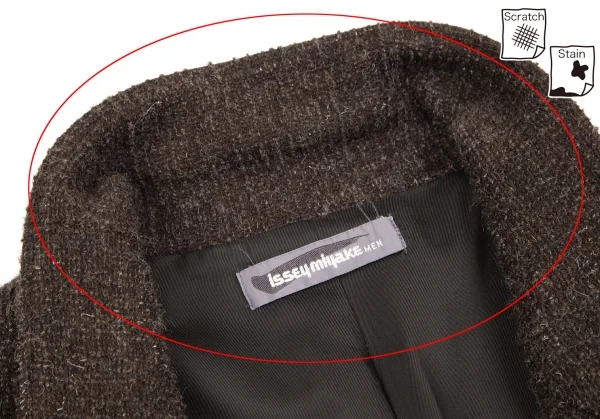 ISSEY MIYAKE MEN Rib Sleeve Wool Jacket K-85755_004