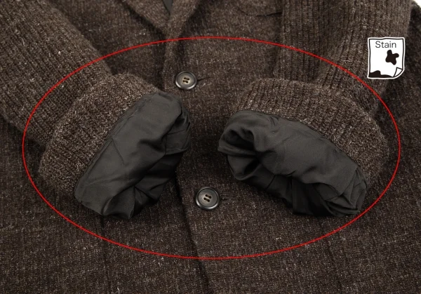 ISSEY MIYAKE MEN Rib Sleeve Wool Jacket K-85755_009