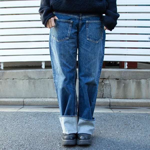 ワイズY's フロントバックデザインデニムパンツ インディゴ2 K-85823_017