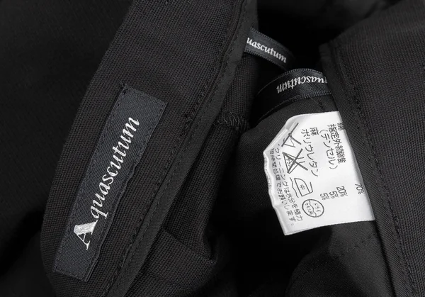 アクアスキュータムAquascutum コットンテンセルグログランパンツ 黒8S K-85854_011