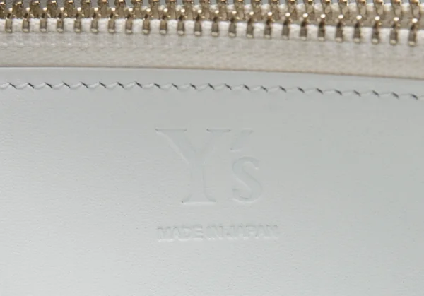 ワイズY's スタッズ装飾ラウンドジップ長財布 白 K-85963_018