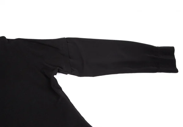 ワイズY's ポリブラウスレイヤード切替デザインカットソー 黒2 K-85981_004