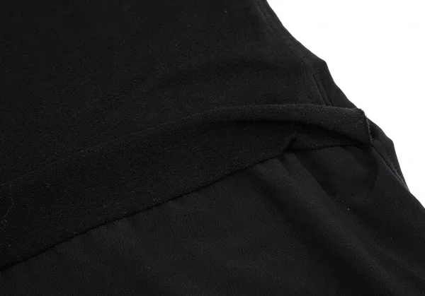 ワイズY's ポリブラウスレイヤード切替デザインカットソー 黒2 K-85981_008