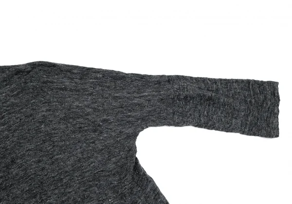 ワイズY's リネンビッグシルエットシアーニットトップス グレー2 K-85983_005