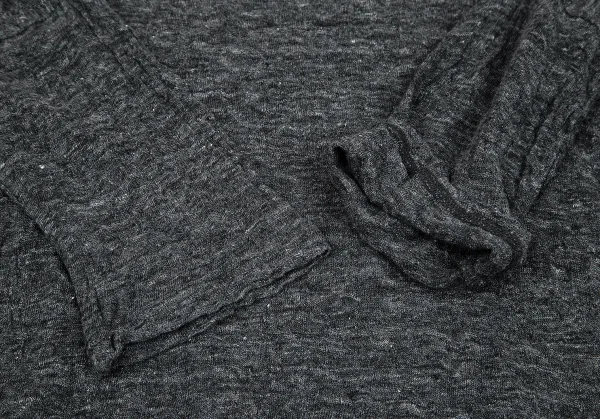 ワイズY's リネンビッグシルエットシアーニットトップス グレー2 K-85983_006