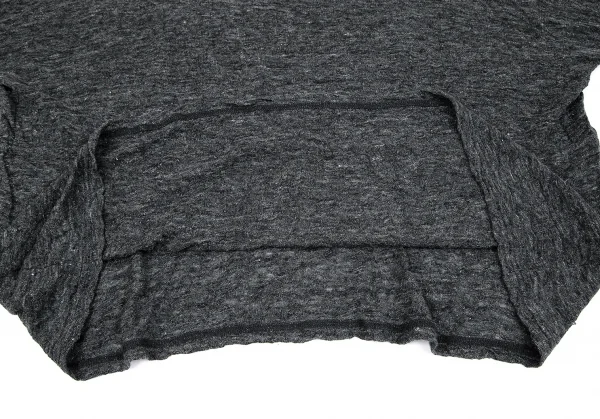 ワイズY's リネンビッグシルエットシアーニットトップス グレー2 K-85983_008