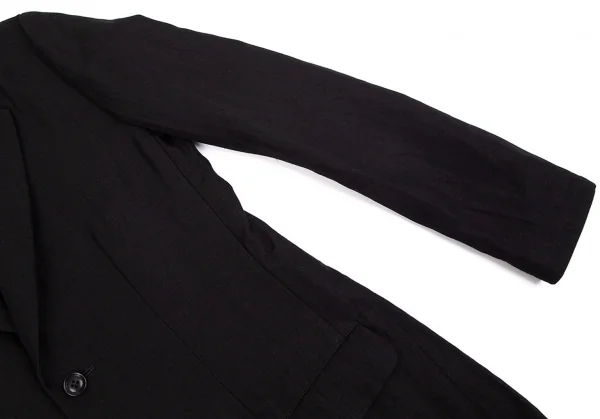 ワイズY's 裾ストライプ切替3Bジャケット 黒2 K-85988_004