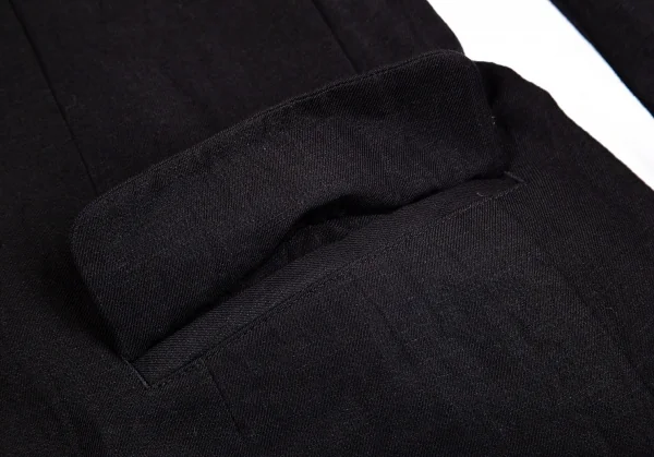 ワイズY's 裾ストライプ切替3Bジャケット 黒2 K-85988_008