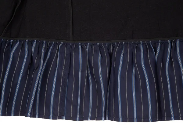 ワイズY's 裾ストライプ切替3Bジャケット 黒2 K-85988_011