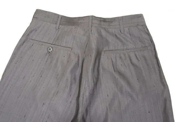 ヨウジヤマモト プールオムYohji Yamamoto POUR HOMME シルク紬パンツ グレー4 K-86005_011