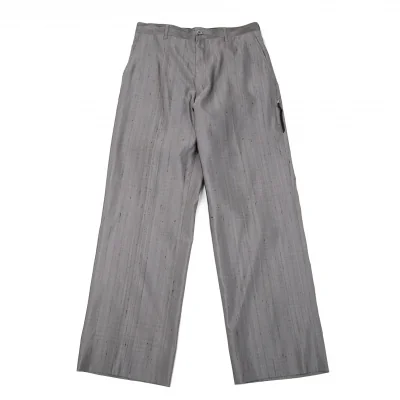 ヨウジヤマモト プールオムYohji Yamamoto POUR HOMME シルク紬パンツ