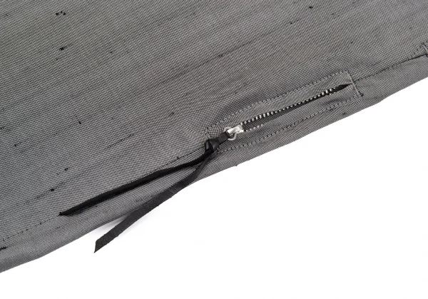 ヨウジヤマモト プールオムYohji Yamamoto POUR HOMME シルク紬パンツ グレー4 K-86005_003