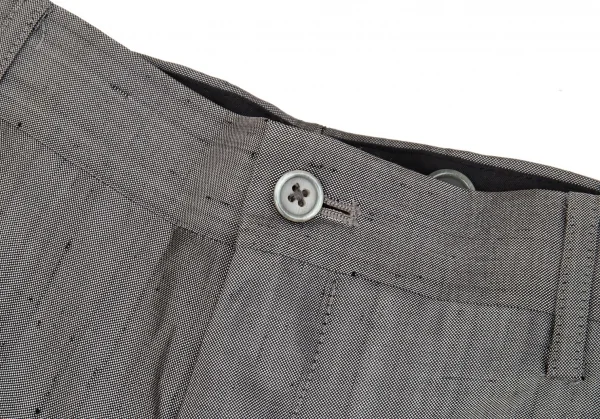 ヨウジヤマモト プールオムYohji Yamamoto POUR HOMME シルク紬パンツ グレー4 K-86005_005