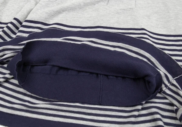 ジュンヤワタナベ コムデギャルソンJUNYA WATANABE COMME des GARCONSボーダーレイヤードデザイントップス グレー紺M K-86017_012