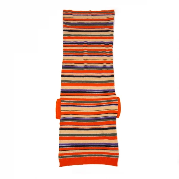 45rpm ドレープネックストライプノースリーブカシミヤニット オレンジベージュ0 K-86048_010