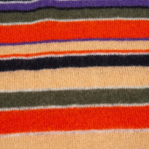 45rpm ドレープネックストライプノースリーブカシミヤニット オレンジベージュ0 K-86048_011