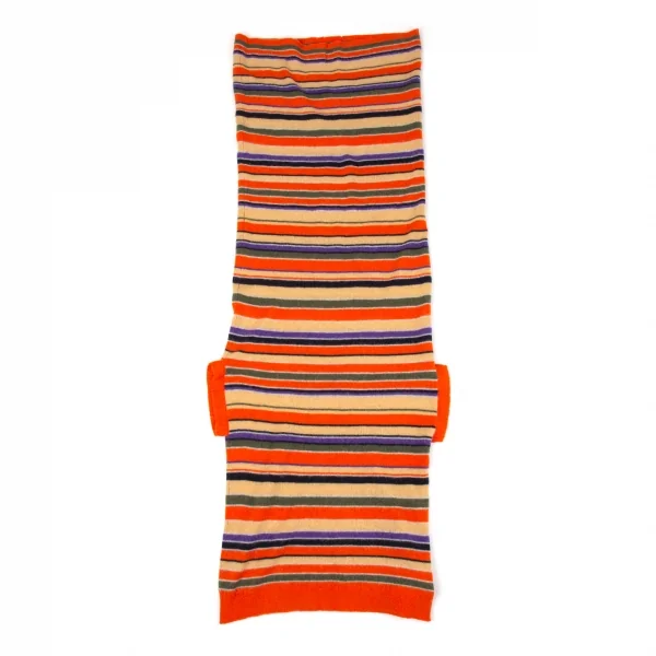 45rpm ドレープネックストライプノースリーブカシミヤニット オレンジベージュ0 K-86048_002