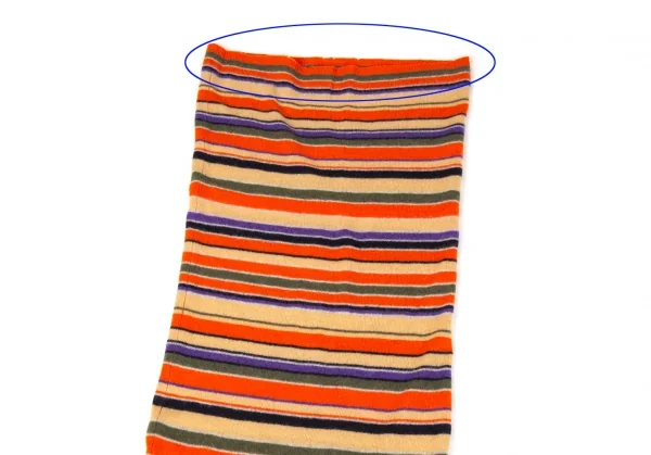 45rpm ドレープネックストライプノースリーブカシミヤニット オレンジベージュ0 K-86048_003