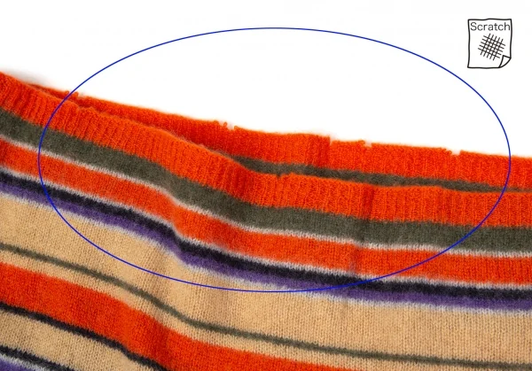 45rpm ドレープネックストライプノースリーブカシミヤニット オレンジベージュ0 K-86048_004