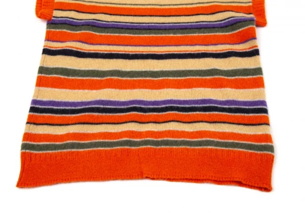 45rpm ドレープネックストライプノースリーブカシミヤニット オレンジベージュ0 K-86048_007