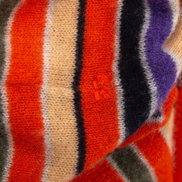 45rpm ドレープネックストライプノースリーブカシミヤニット オレンジベージュ0 K-86048_008