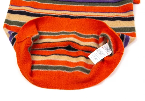 45rpm ドレープネックストライプノースリーブカシミヤニット オレンジベージュ0 K-86048_009