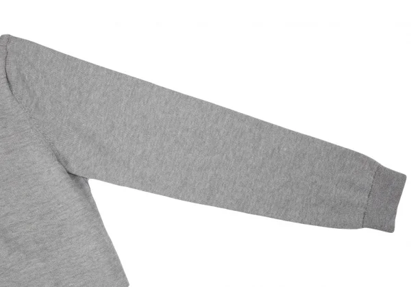 マドモアゼルノンノンMademoiselle NON NON サーフベアコットンウールブッチセーター 杢グレー38（M) K-86051_006