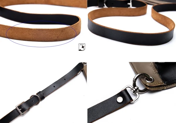 マルニMARNI 配色レザーショルダーバッグ 黒茶 K-86058_015