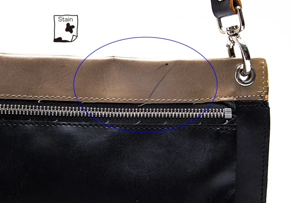 マルニMARNI 配色レザーショルダーバッグ 黒茶 K-86058_006