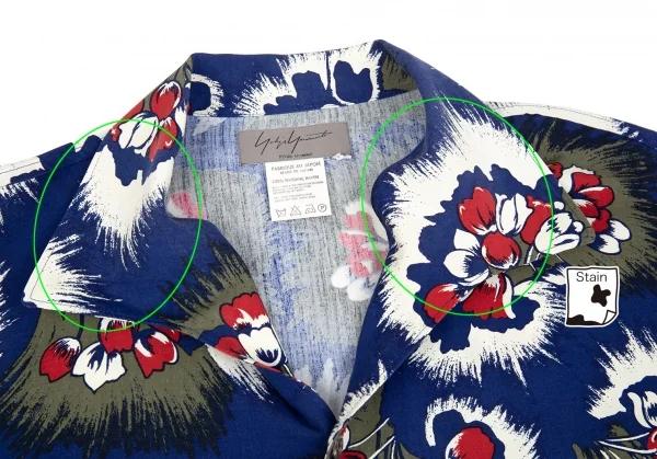 ヨウジヤマモト プールオムYohji Yamamoto POUR HOMMEフラワープリント