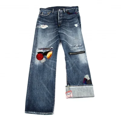 ワイズフォーメンY's for men Y'S AT WORK スポテッドホースパッチデニムジーンズ