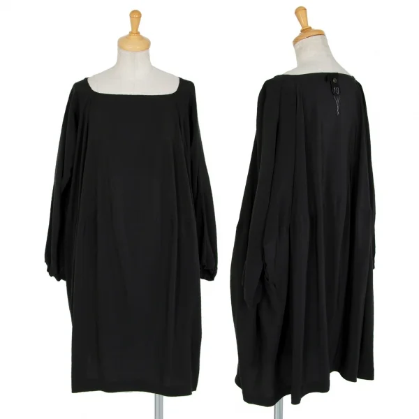 ベルンハルト・ウィルヘルムBernhard Willhelm シルクドルマンワンピース 黒999 K-86187_001
