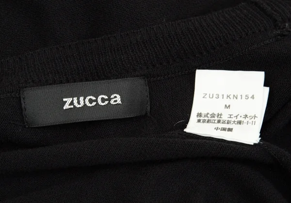 ズッカZucca コットンニットチュニック 黒M K-86191_014
