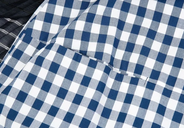 ファセッタズムFACETASM シフォンレイヤードギンガムチェックスカート 紺1 K-86198_009