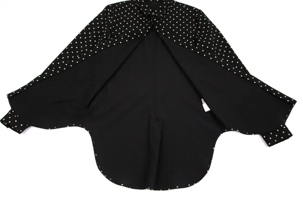 ヨウジヤマモト ノアールYohji Yamamoto NOIR ドットギャバブラウス 黒M位 K-86231_010
