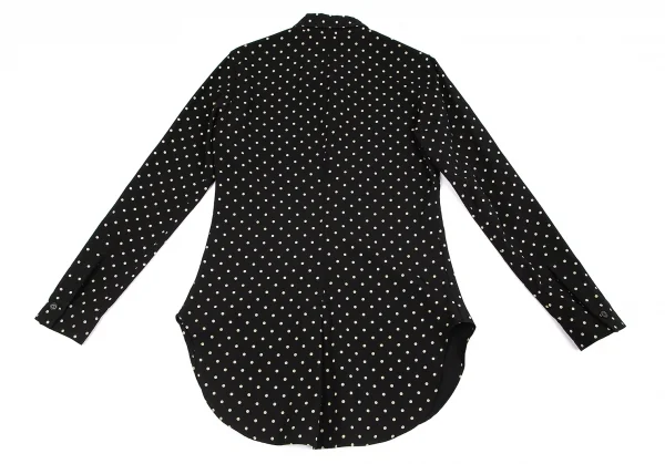 ヨウジヤマモト ノアールYohji Yamamoto NOIR ドットギャバブラウス 黒M位 K-86231_011