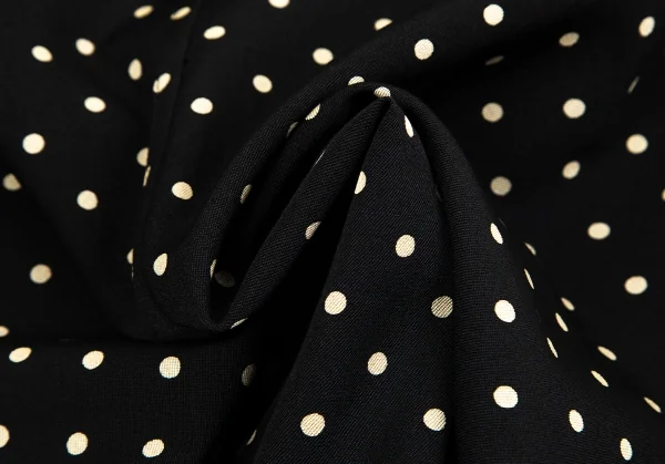 ヨウジヤマモト ノアールYohji Yamamoto NOIR ドットギャバブラウス 黒M位 K-86231_014