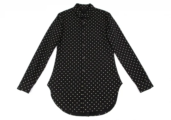 ヨウジヤマモト ノアールYohji Yamamoto NOIR ドットギャバブラウス 黒M位 K-86231_002