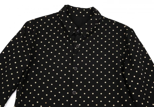 ヨウジヤマモト ノアールYohji Yamamoto NOIR ドットギャバブラウス 黒M位 K-86231_003