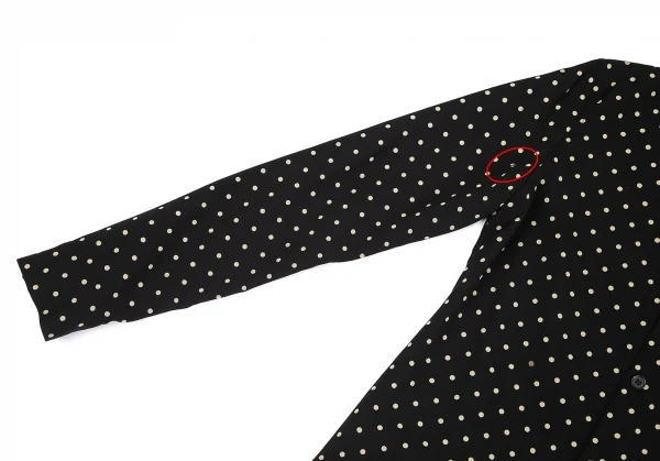 ヨウジヤマモト ノアールYohji Yamamoto NOIR ドットギャバブラウス 黒M位 K-86231_005