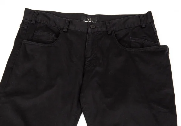 ワイズY's コットンサイドジップポケットパンツ 黒4 K-86297_002
