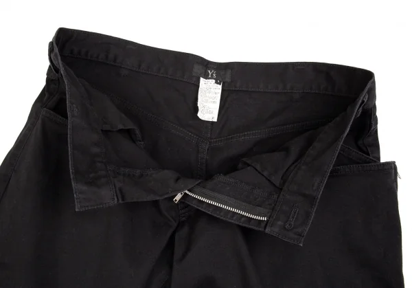 ワイズY's コットンサイドジップポケットパンツ 黒4 K-86297_007