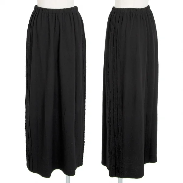 Y's Side Wool Knit Skirt Black S-M K-86360_001