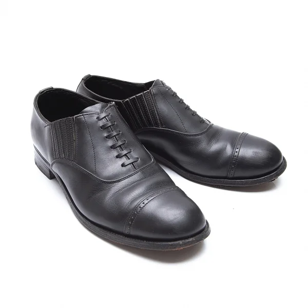 コムデギャルソンCOMME des GARCONS サイドゴアストレートチップレザーシューズ 黒23.5 K-86417_001