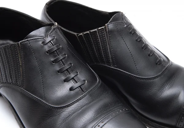 コムデギャルソンCOMME des GARCONS サイドゴアストレートチップレザーシューズ 黒23.5 K-86417_010