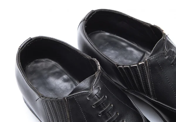 コムデギャルソンCOMME des GARCONS サイドゴアストレートチップレザーシューズ 黒23.5 K-86417_012