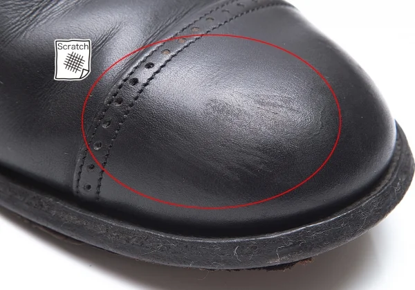 コムデギャルソンCOMME des GARCONS サイドゴアストレートチップレザーシューズ 黒23.5 K-86417_009