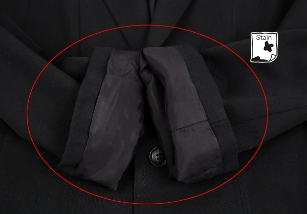 ヨウジヤマモト コスチュームYohji Yamamoto COSTUME ギャバタックジャケット 黒1 K-86427_008