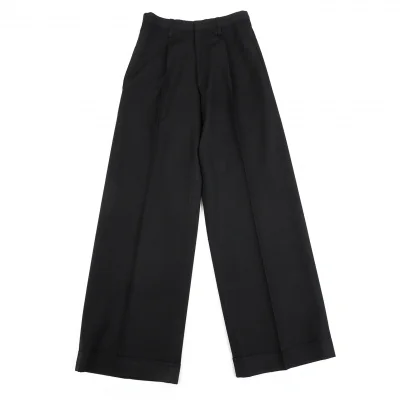 ヨウジヤマモト コスチュームYohji Yamamoto COSTUME ウールギャバタックパンツ 黒